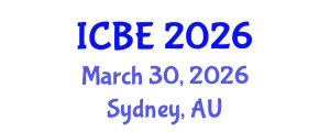 International Conference on Biomedical Engineering (ICBE) March 30, 2026 - Sydney, Australia International Conference on Biomedical Engineering (ICBE) March 30, 2026 - Sydney, Australia