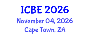 International Conference on Biomedical Engineering (ICBE) November 04, 2026 - Cape Town, South Africa