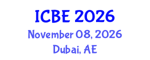 International Conference on Biomedical Engineering (ICBE) November 08, 2026 - Dubai, United Arab Emirates International Conference on Biomedical Engineering (ICBE) November 08, 2026 - Dubai, United Arab Emirates