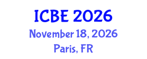 International Conference on Biomedical Engineering (ICBE) November 18, 2026 - Paris, France International Conference on Biomedical Engineering (ICBE) November 18, 2026 - Paris, France