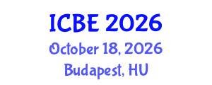 International Conference on Biomedical Engineering (ICBE) October 18, 2026 - Budapest, Hungary International Conference on Biomedical Engineering (ICBE) October 18, 2026 - Budapest, Hungary