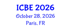 International Conference on Biomedical Engineering (ICBE) October 28, 2026 - Paris, France