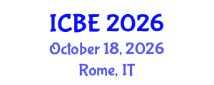 International Conference on Biomedical Engineering (ICBE) October 18, 2026 - Rome, Italy