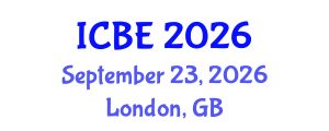 International Conference on Biomedical Engineering (ICBE) September 23, 2026 - London, United Kingdom International Conference on Biomedical Engineering (ICBE) September 23, 2026 - London, United Kingdom