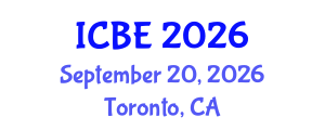 International Conference on Biomedical Engineering (ICBE) September 20, 2026 - Toronto, Canada International Conference on Biomedical Engineering (ICBE) September 20, 2026 - Toronto, Canada