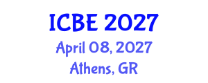 International Conference on Biomedical Engineering (ICBE) April 08, 2027 - Athens, Greece International Conference on Biomedical Engineering (ICBE) April 08, 2027 - Athens, Greece