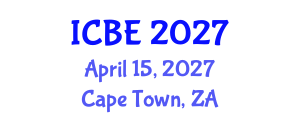 International Conference on Biomedical Engineering (ICBE) April 15, 2027 - Cape Town, South Africa International Conference on Biomedical Engineering (ICBE) April 15, 2027 - Cape Town, South Africa