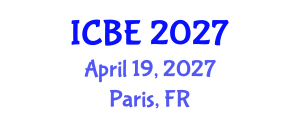 International Conference on Biomedical Engineering (ICBE) April 19, 2027 - Paris, France International Conference on Biomedical Engineering (ICBE) April 19, 2027 - Paris, France