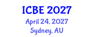International Conference on Biomedical Engineering (ICBE) April 24, 2027 - Sydney, Australia International Conference on Biomedical Engineering (ICBE) April 24, 2027 - Sydney, Australia