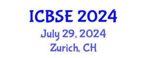 International Conference on Biomedical Science and Engineering (ICBSE) July 29, 2024 - Zurich, Switzerland