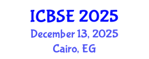 International Conference on Biomedical Science and Engineering (ICBSE) December 13, 2025 - Cairo, Egypt