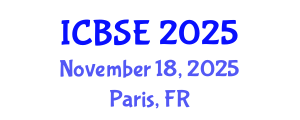 International Conference on Biomedical Science and Engineering (ICBSE) November 18, 2025 - Paris, France
