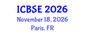 International Conference on Biomedical Science and Engineering (ICBSE) November 18, 2026 - Paris, France