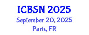 International Conference on Biomedical Science and Neuroscience (ICBSN) September 20, 2025 - Paris, France