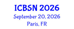 International Conference on Biomedical Science and Neuroscience (ICBSN) September 20, 2026 - Paris, France