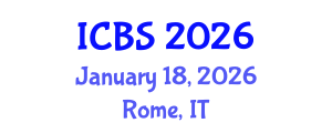 International Conference on Biomedical Sciences (ICBS) January 18, 2026 - Rome, Italy