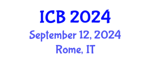 International Conference on Biophysics (ICB) September 12, 2024 - Rome, Italy