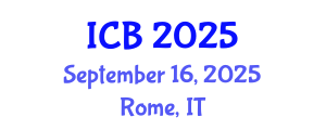 International Conference on Biophysics (ICB) September 16, 2025 - Rome, Italy