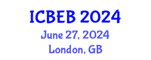 International Conference on Bioprocess Engineering in Biotechnology (ICBEB) June 27, 2024 - London, United Kingdom