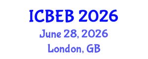 International Conference on Bioprocess Engineering in Biotechnology (ICBEB) June 28, 2026 - London, United Kingdom