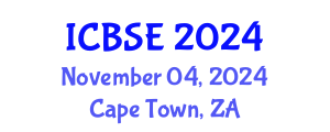 International Conference on Bioprocess Systems Engineering (ICBSE) November 04, 2024 - Cape Town, South Africa