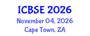 International Conference on Bioprocess Systems Engineering (ICBSE) November 04, 2026 - Cape Town, South Africa