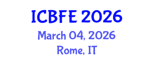 International Conference on Bioprocessing and Food Engineering (ICBFE) March 04, 2026 - Rome, Italy
