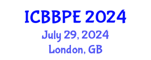 International Conference on Bioscience, Biochemical and Pharmaceutical Engineering (ICBBPE) July 29, 2024 - London, United Kingdom