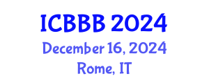 International Conference on Bioscience, Biotechnology, and Biochemistry (ICBBB) December 16, 2024 - Rome, Italy