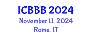 International Conference on Bioscience, Biotechnology, and Biochemistry (ICBBB) November 11, 2024 - Rome, Italy