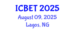 International Conference on Bioscience Engineering and Technology (ICBET) August 09, 2025 - Lagos, Nigeria