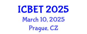 International Conference on Bioscience Engineering and Technology (ICBET) March 10, 2025 - Prague, Czechia