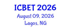 International Conference on Bioscience Engineering and Technology (ICBET) August 09, 2026 - Lagos, Nigeria