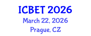 International Conference on Bioscience Engineering and Technology (ICBET) March 22, 2026 - Prague, Czechia