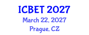 International Conference on Bioscience Engineering and Technology (ICBET) March 22, 2027 - Prague, Czechia International Conference on Bioscience Engineering and Technology (ICBET) March 22, 2027 - Prague, Czechia
