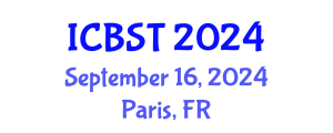 International Conference on BioSensing Technology (ICBST) September 16, 2024 - Paris, France