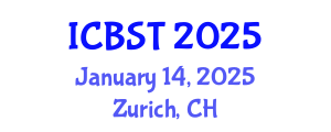 International Conference on BioSensing Technology (ICBST) January 14, 2025 - Zurich, Switzerland