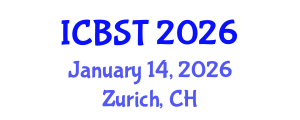 International Conference on BioSensing Technology (ICBST) January 14, 2026 - Zurich, Switzerland