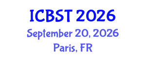 International Conference on BioSensing Technology (ICBST) September 20, 2026 - Paris, France