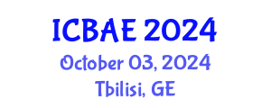International Conference on Biosystems and Agricultural Engineering (ICBAE) October 03, 2024 - Tbilisi, Georgia