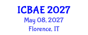 International Conference on Biosystems and Agricultural Engineering (ICBAE) May 08, 2027 - Florence, Italy