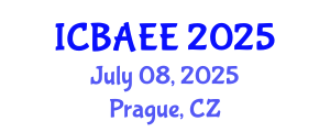 International Conference on Biotechnology, Agriculture, Environment and Energy (ICBAEE) July 08, 2025 - Prague, Czechia