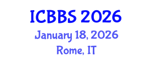 International Conference on Biotechnology and Biological Sciences (ICBBS) January 18, 2026 - Rome, Italy