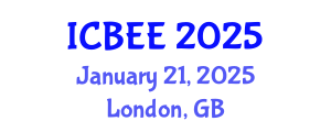 International Conference on Biotechnology and Environment Engineering (ICBEE) January 21, 2025 - London, United Kingdom