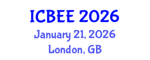 International Conference on Biotechnology and Environment Engineering (ICBEE) January 21, 2026 - London, United Kingdom