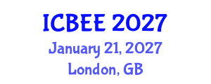 International Conference on Biotechnology and Environment Engineering (ICBEE) January 21, 2027 - London, United Kingdom International Conference on Biotechnology and Environment Engineering (ICBEE) January 21, 2027 - London, United Kingdom