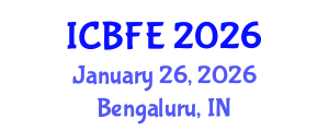 International Conference on Biotechnology and Food Engineering (ICBFE) January 26, 2026 - Bengaluru, India International Conference on Biotechnology and Food Engineering (ICBFE) January 26, 2026 - Bengaluru, India