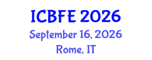 International Conference on Biotechnology and Food Engineering (ICBFE) September 16, 2026 - Rome, Italy