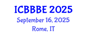 International Conference on Biotechnology, Bioengineering and Bioprocess Engineering (ICBBBE) September 16, 2025 - Rome, Italy
