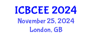 International Conference on Biotechnology, Chemical and Environmental Engineering (ICBCEE) November 25, 2024 - London, United Kingdom